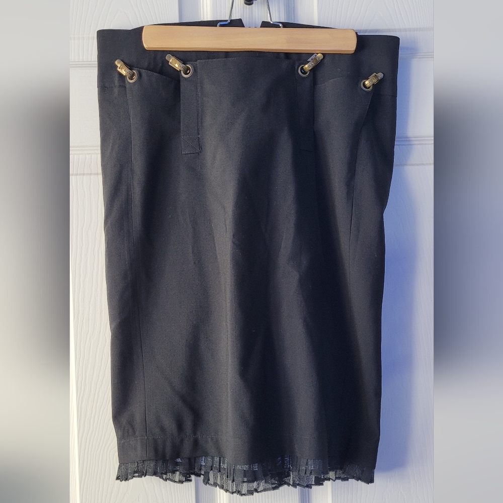 LAMB Gwen Stefani Black Pencil Skirt Size 8